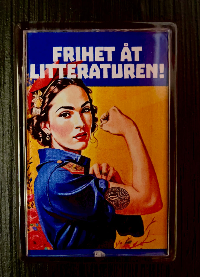 Kylskåpsmagnet – Frihet åt litteraturen
